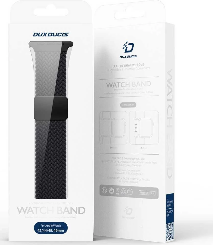 Dux Ducis apyrankė MIXTURE PRO stretchable braided skirta Apple Watch 42 / 44 / 45 / 49 mm midnight