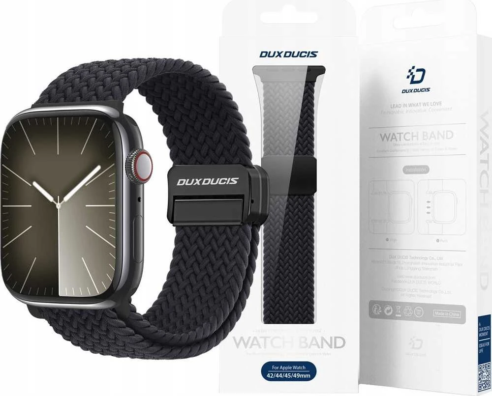 Dux Ducis apyrankė MIXTURE PRO stretchable braided skirta Apple Watch 42 / 44 / 45 / 49 mm midnight