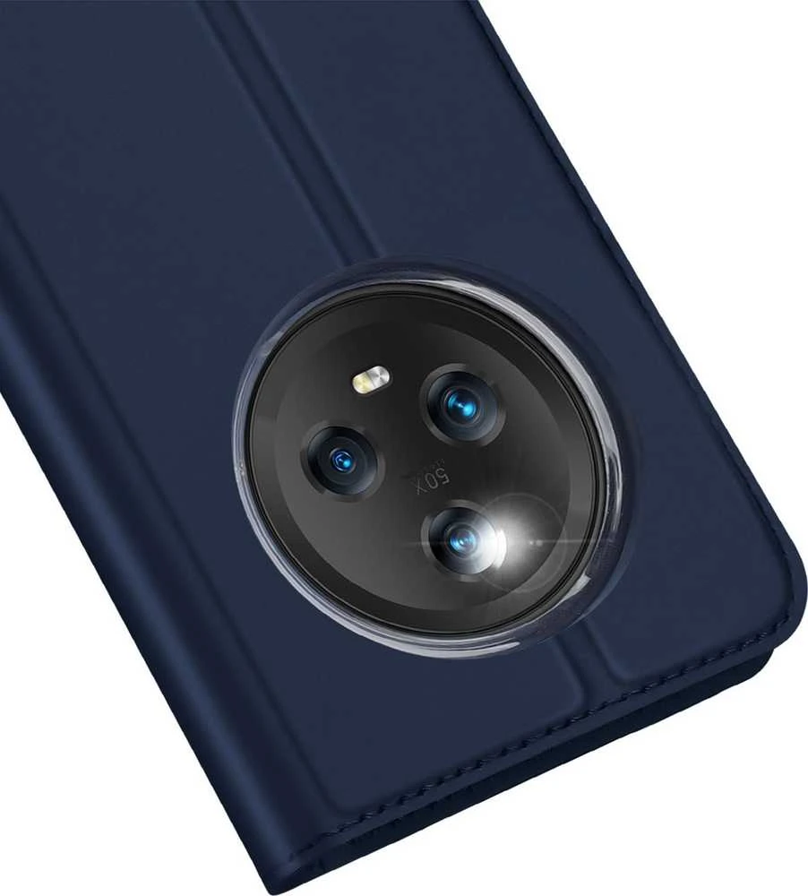 Dux Ducis Skin Pro Honor Magic5 atverčiamas Card Wallet su stoveliu dėklas telefonui mėlynos spalvos