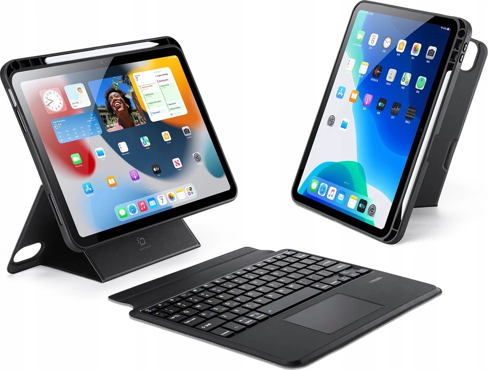 Dux Ducis DK Series dėklas su Bluetooth klaviatūra Apple Apple iPad 10 (2022) - juodos spalvos