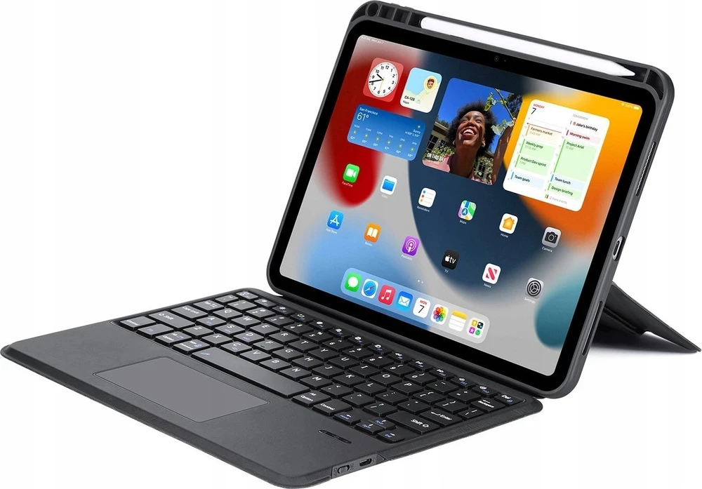 Dux Ducis DK Series dėklas su Bluetooth klaviatūra Apple Apple iPad 10 (2022) - juodos spalvos