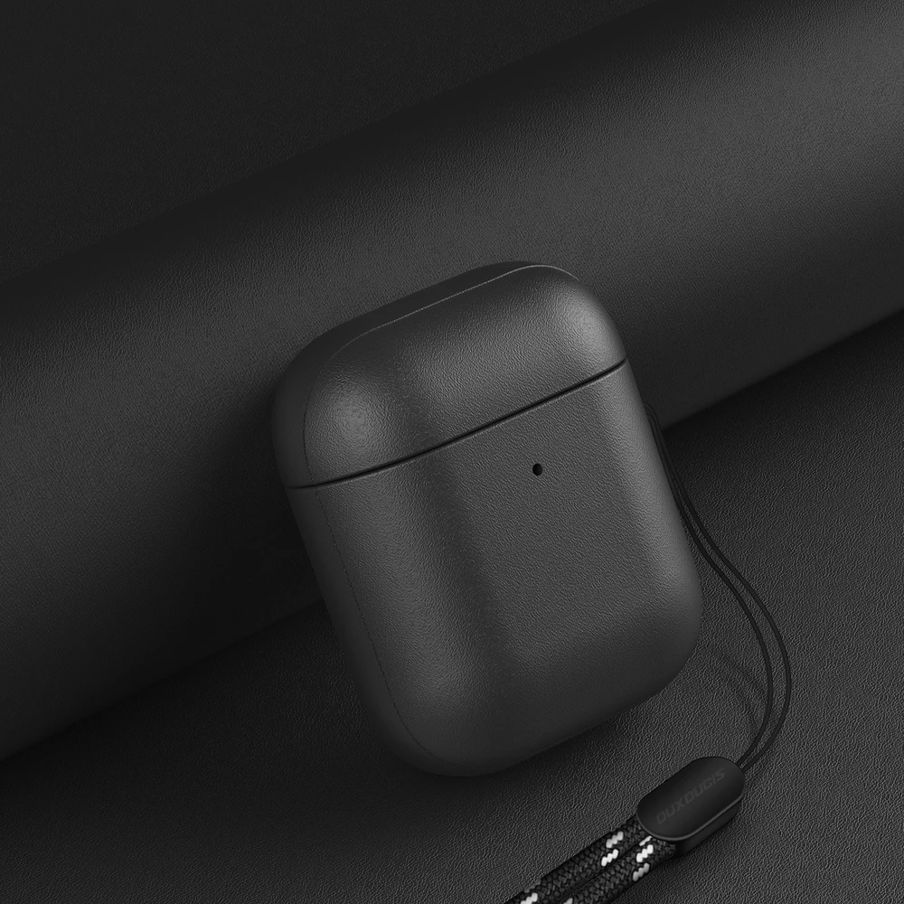 Dux Ducis Plen dėklas skirtas AirPods 2 / AirPods 1 headphone dėklas juodas