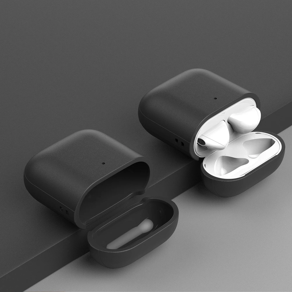 Dux Ducis Plen dėklas skirtas AirPods 2 / AirPods 1 headphone dėklas juodas