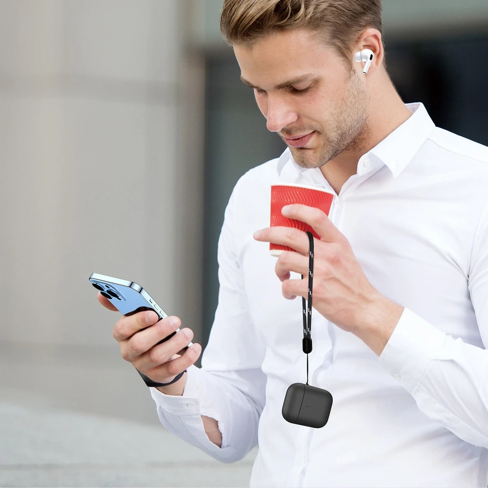 Dux Ducis Plen dėklas skirtas AirPods 2 / AirPods 1 headphone dėklas juodas