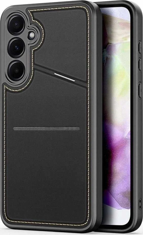 Dux Ducis dėklas RAFI II MAG su stoveliu suderinamas su MagSafe skirtas Samsung Galaxy A35 juodos spalvos