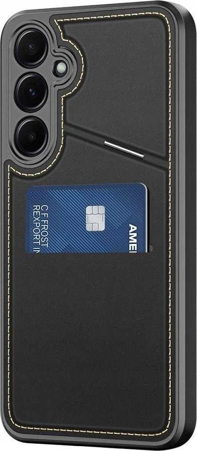 Dux Ducis dėklas RAFI II MAG su stoveliu suderinamas su MagSafe skirtas Samsung Galaxy A35 juodos spalvos