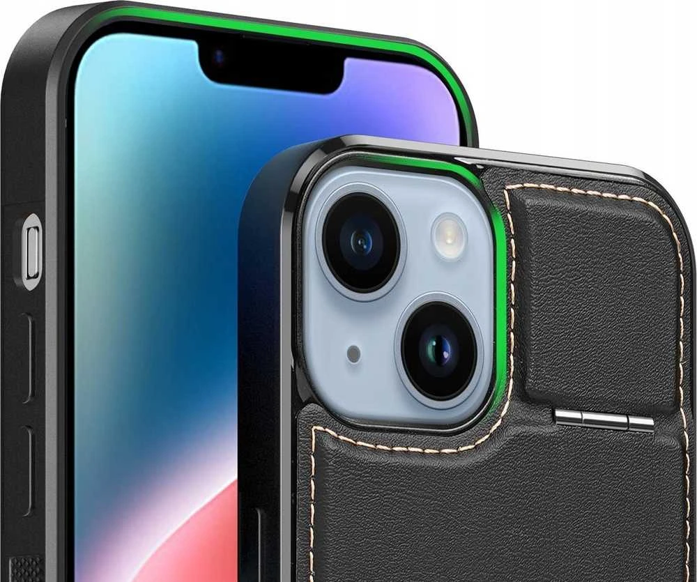 3in1 Wallet with Stand Apple iPhone 15 Plus MagSafe RFID Blocker Dux Ducis Rafi Mag – dėklas telefonui juodos spalvos