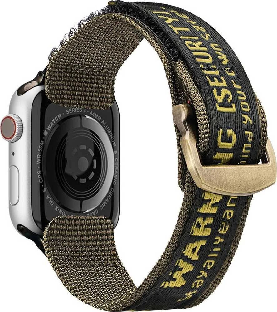 Dux Ducis apyrankė (Outdoor Version) Apple Watch Ultra strap, SE, 9, 8, 7, 6, 5, 4, 3, 2, 1 (49, 45, 44, 42 mm) nylon geltonos spalvos