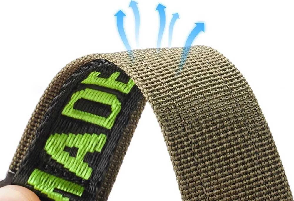 Dux Ducis apyrankė (Outdoor Version) Apple Watch Ultra apyrankė, SE, 9, 8, 7, 6, 5, 4, 3, 2, 1 (49, 45, 44, 42 mm) Nylon juodos ir žalios spalvos