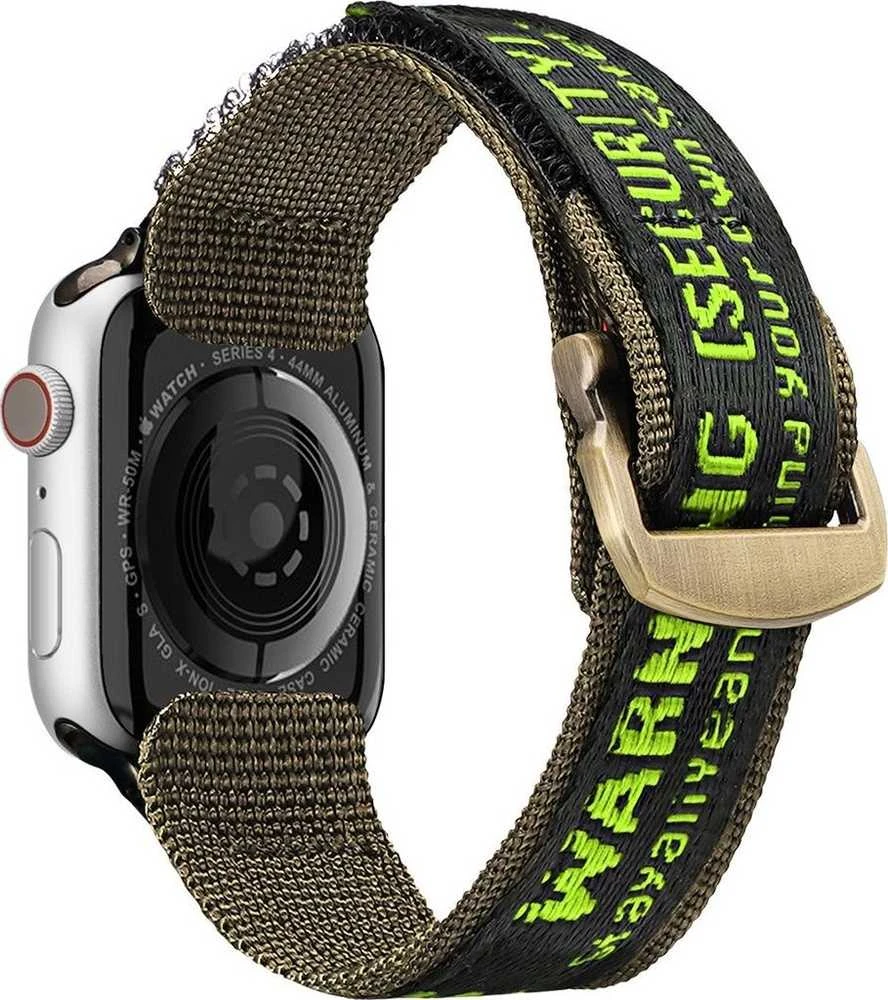Dux Ducis apyrankė (Outdoor Version) Apple Watch Ultra apyrankė, SE, 9, 8, 7, 6, 5, 4, 3, 2, 1 (49, 45, 44, 42 mm) Nylon juodos ir žalios spalvos