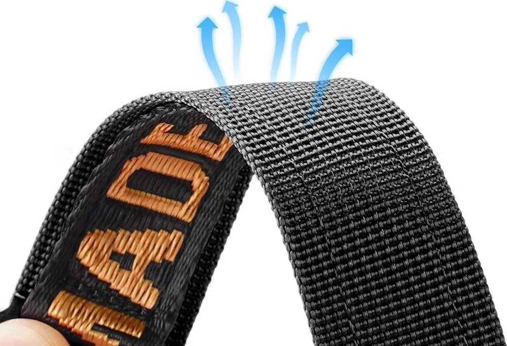 Dux Ducis apyrankė (Outdoor Version) Apple Watch Ultra apyrankė, SE, 9, 8, 7, 6, 5, 4, 3, 2, 1 (49, 45, 44, 42 mm) Nylon juodos ir oranžinės spalvos