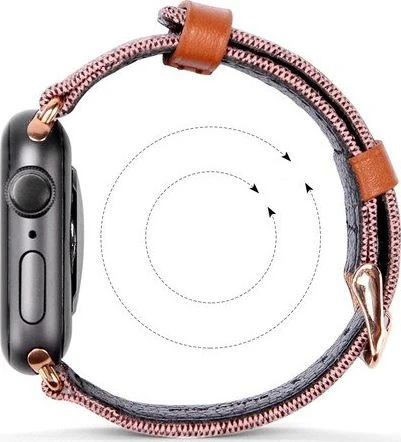Dux Ducis Litchi Grain Band dirželis opaska bransoleta do Watch 4 40mm / Watch 3 38mm / Watch 2 38mm / Watch 1 38mm juoda universalus