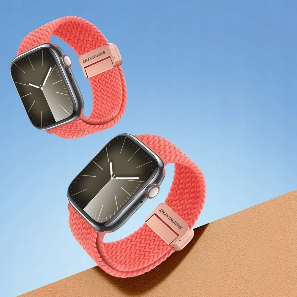 Dux Ducis apyrankė MIXTURE PRO stretchable braided skirta Apple Watch 38 / 40 / 41 mm guava