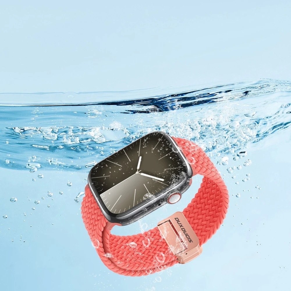 Dux Ducis apyrankė MIXTURE PRO stretchable braided skirta Apple Watch 38 / 40 / 41 mm guava