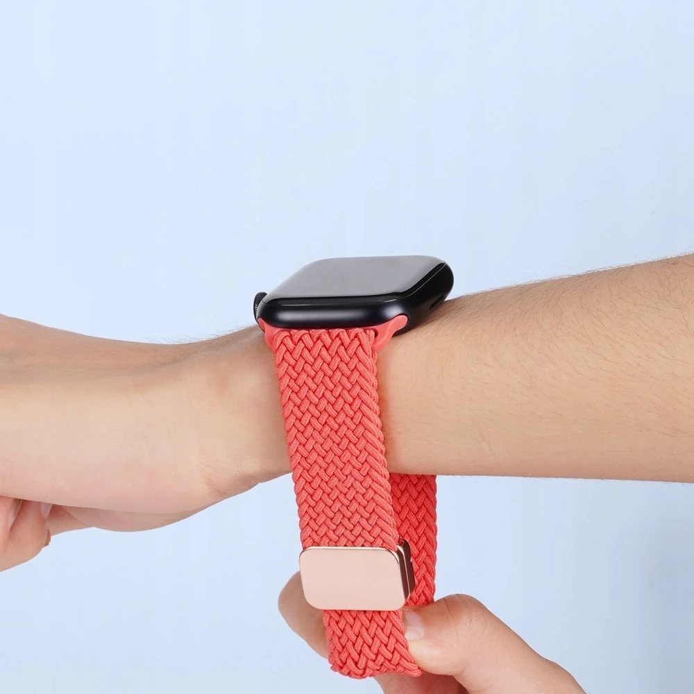 Dux Ducis apyrankė MIXTURE PRO stretchable braided skirta Apple Watch 38 / 40 / 41 mm guava