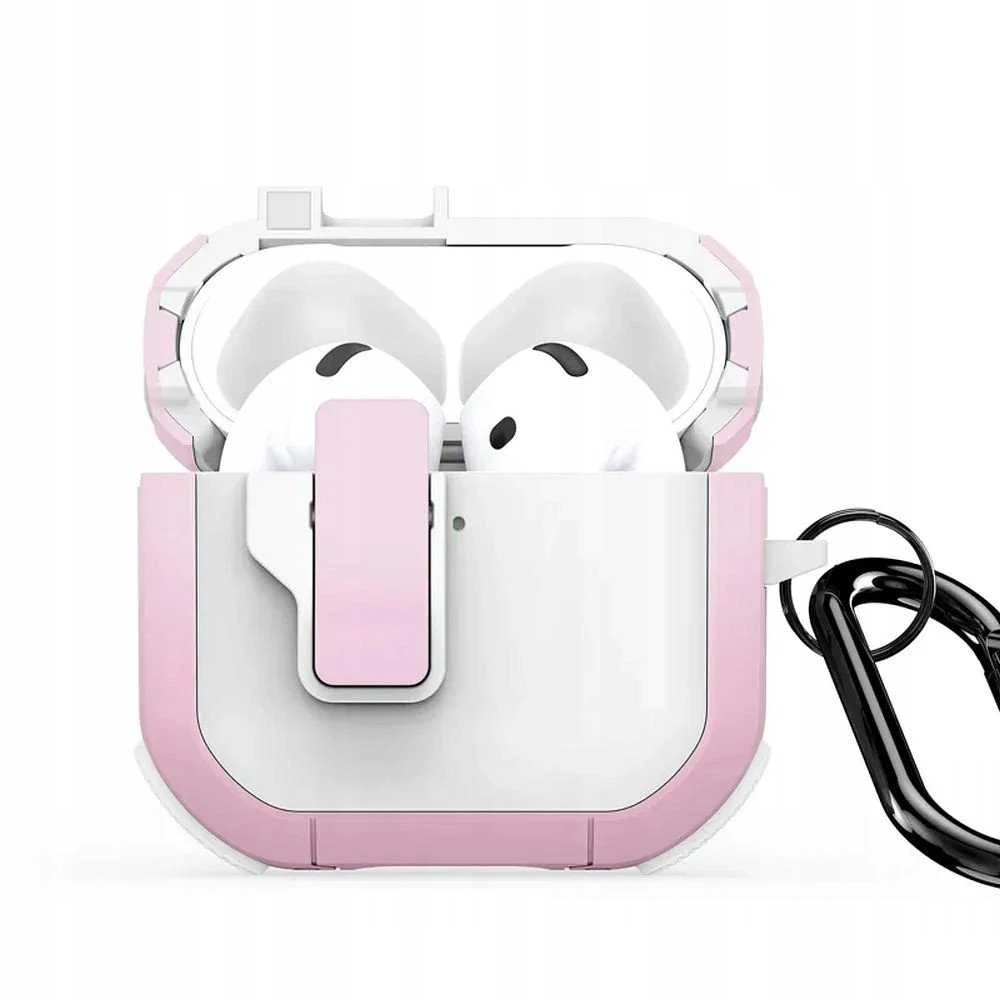 DUX DUCIS PECP - TPU+PC apsauginis dėklas, skirtas AirPods 4 baltas rožinis