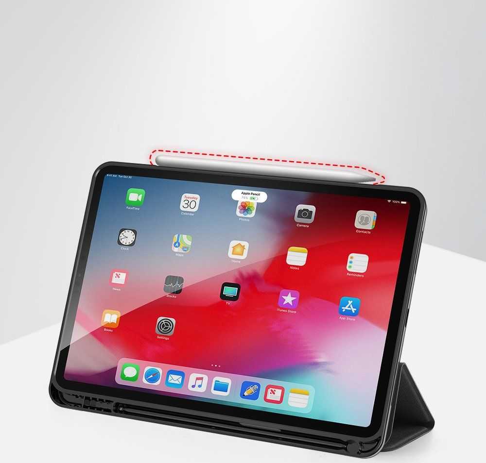 Dėklas Dux Ducis Domo Apple iPad Air 4/5/6/7/M4 2020/2022/2024/2025/2026 10.9/11 juodas