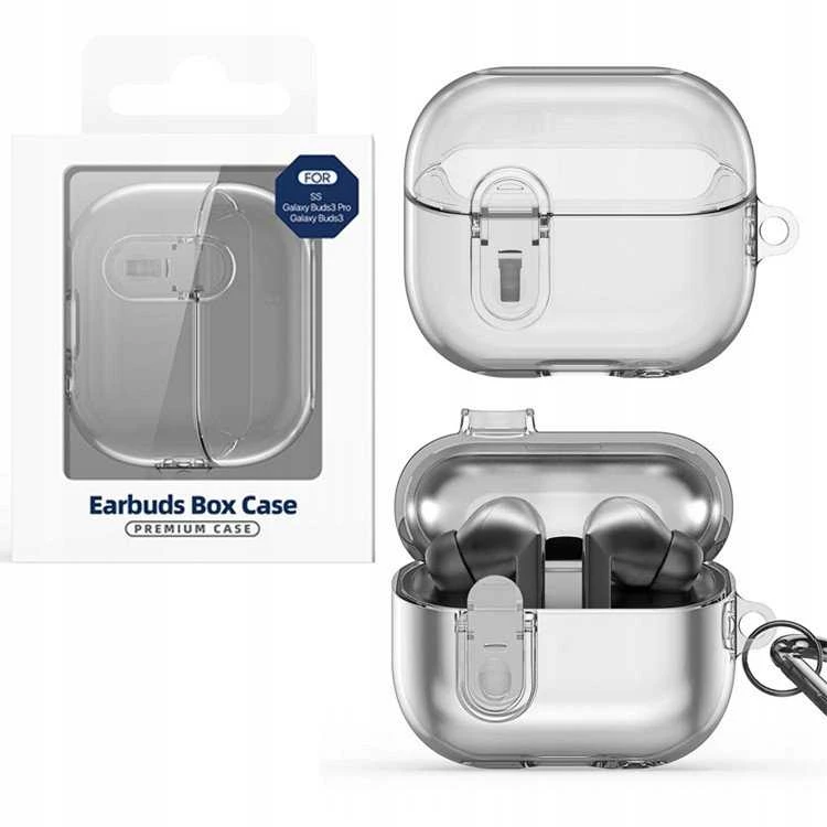 DUX DUCIS SECI - apsauginis dėklas skirtas Samsung Galaxy Buds 3/ Buds 3 Pro skaidrus