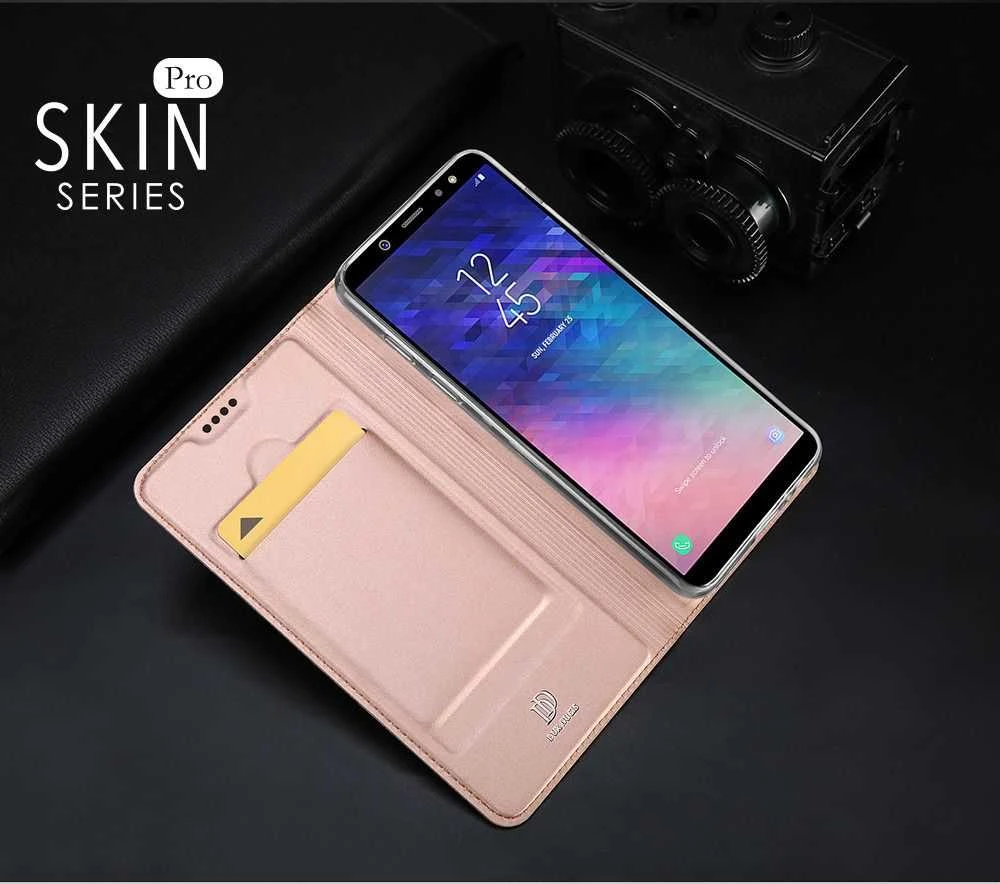 Dux Ducis Premium atverčiamas dėklas skirtas Apple iPhone XS Max, Rose Gold