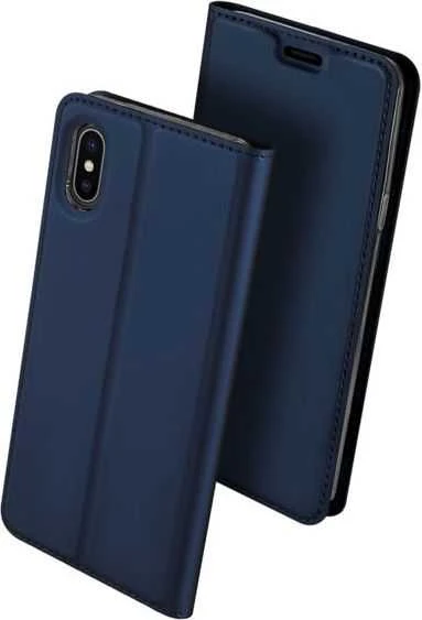 Dux Ducis Premium atverčiamas dėklas skirtas Apple iPhone XS Max, mėlynas