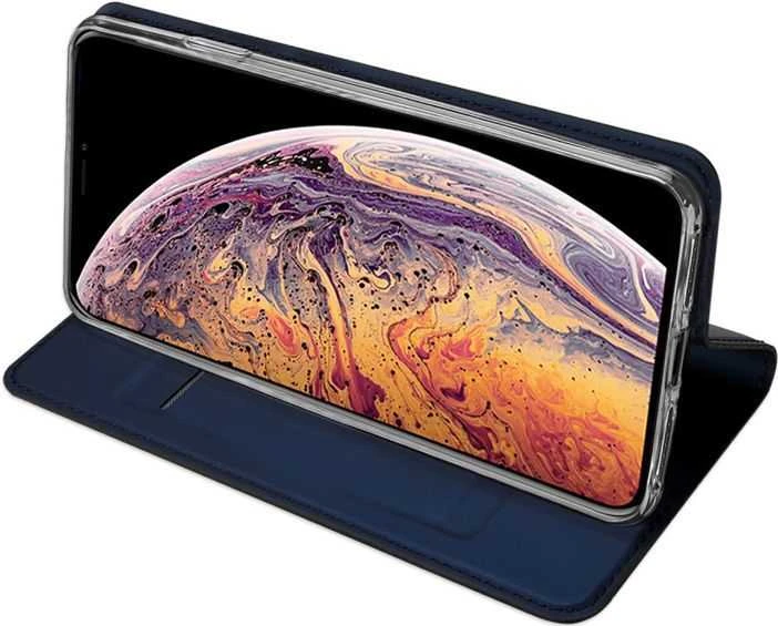 Dux Ducis Premium atverčiamas dėklas skirtas Apple iPhone XS Max, mėlynas