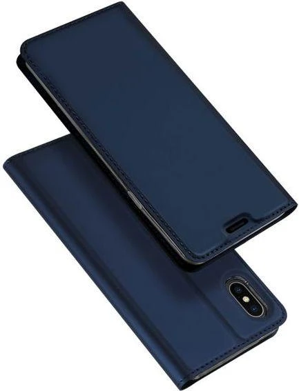 Dux Ducis Premium atverčiamas dėklas skirtas Apple iPhone XS Max, mėlynas