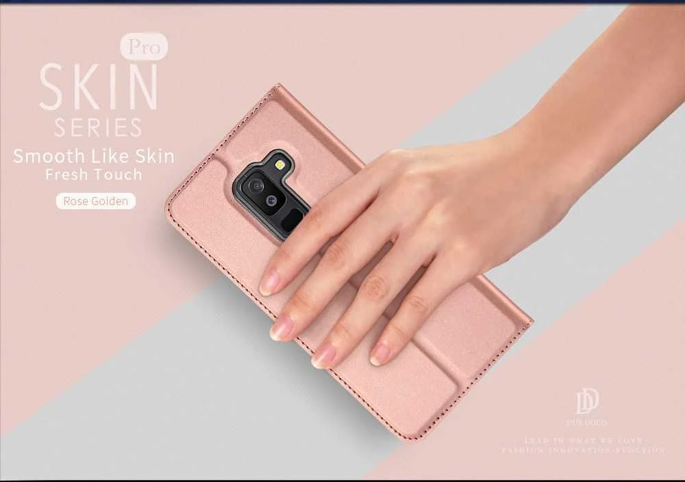 Dux Ducis Premium atverčiamas dėklas skirtas Samsung A920 Galaxy A9 (2018), Rose Gold