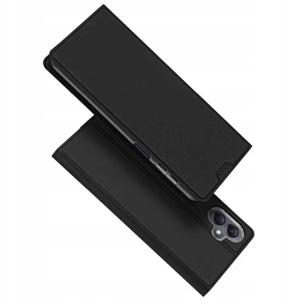 Dux Ducis atverčiamas dėklas SKIN PRO skirtas Samsung Galaxy A06 juodos spalvos