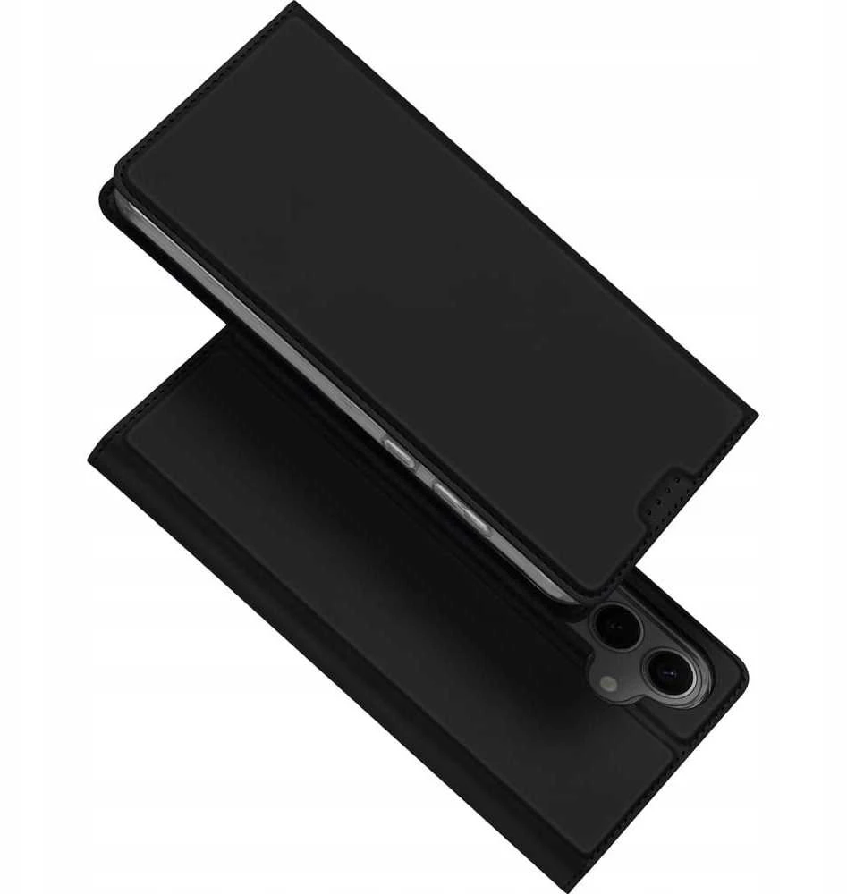 Dux Ducis atverčiamas dėklas SKIN PRO skirtas Samsung Galaxy S24 FE juodos spalvos