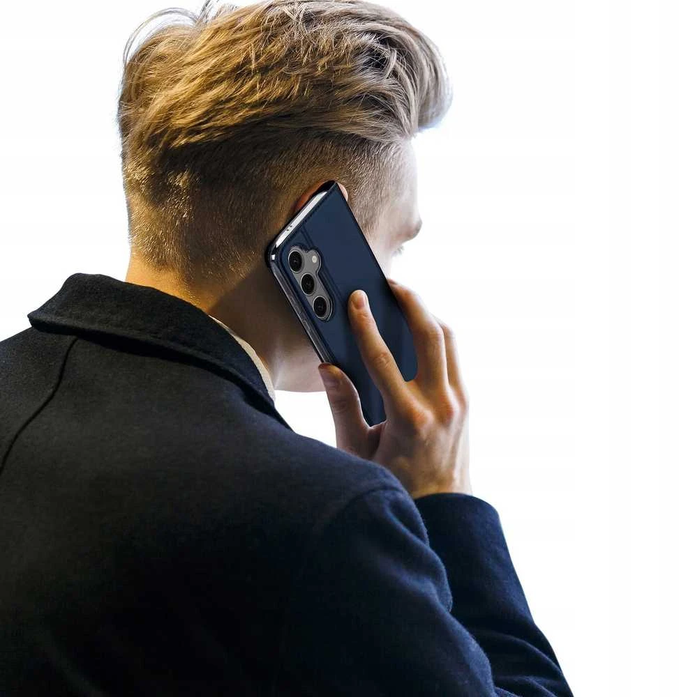 Dux Ducis atverčiamas dėklas SKIN PRO skirtas Samsung Galaxy S24 FE mėlynos splalvos