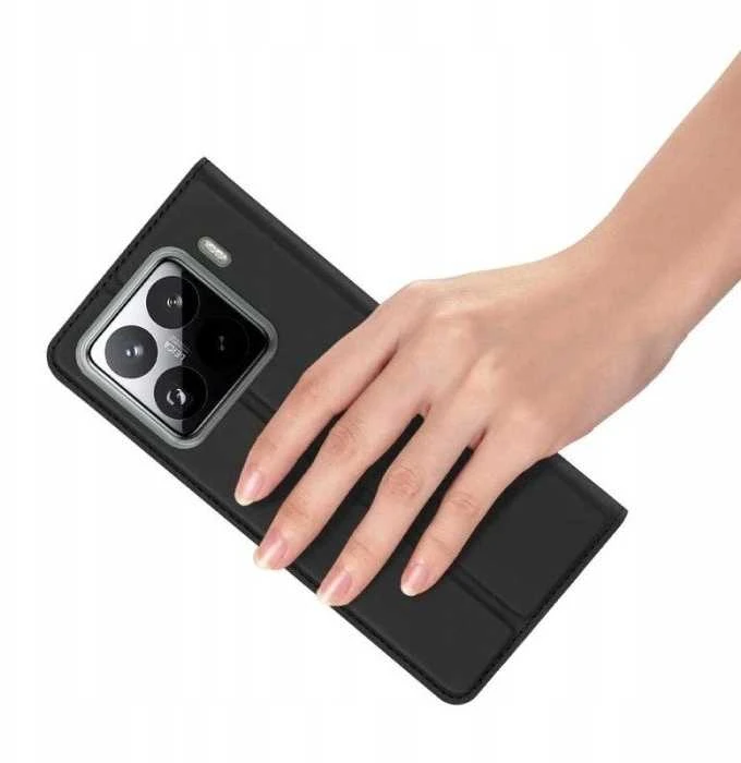 Dux Ducis atverčiamas dėklas SKIN PRO skirtas Xiaomi 15 Pro juodos spalvos
