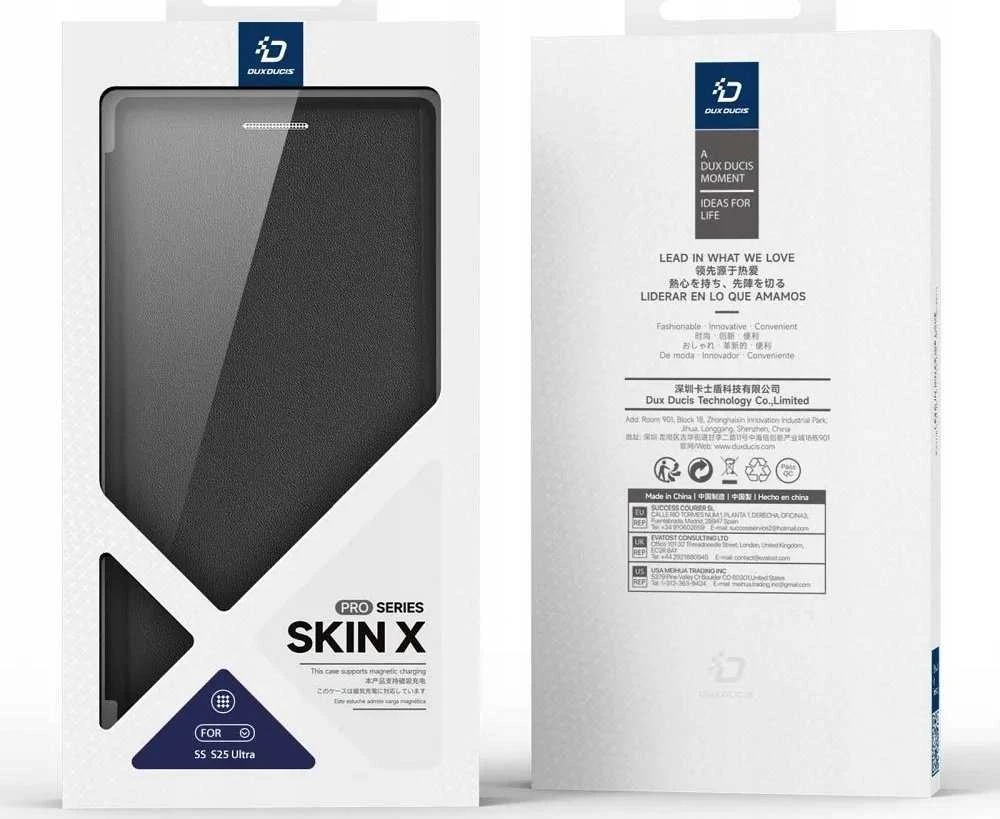 Dux Ducis Skin X Pro Samsung Galaxy S25 Ultra with MagSafe and Wallet – dėklas telefonui juodos spalvos