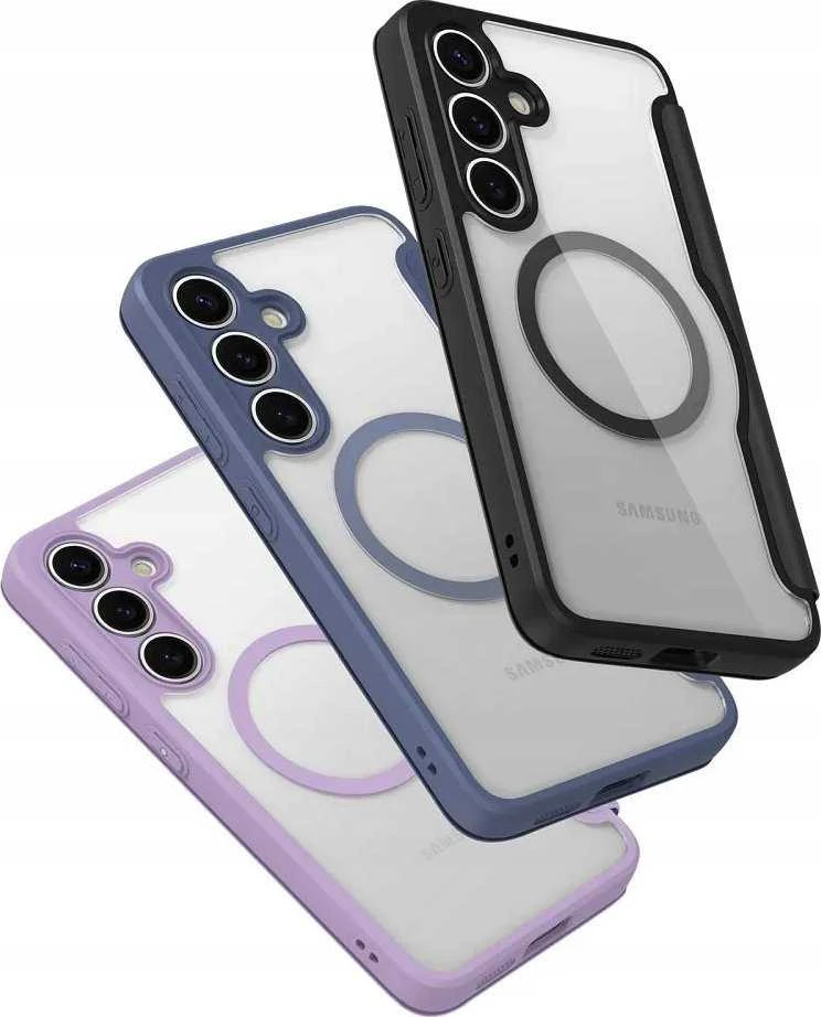 Dux Ducis atverčiamas dėklas SKIN X PRO suderinamas su MagSafe skirtas Samsung Galaxy S25 Plus juodos spalvos