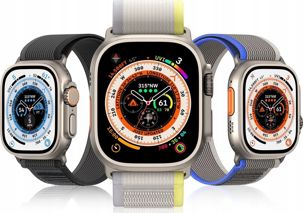 Sport Velcro Apyrankė Apple Watch 9 / 8 / 7 / 6 / SE / 5 / 4 / 3 / 2 / 1 (38, 40, 41 mm) Dux Ducis Apyrankė YJ Version - mėlynos ir pilkos spalvos