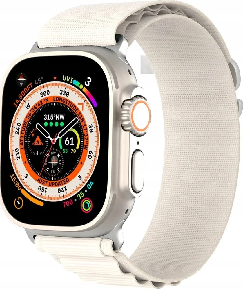 Sport apyrankė buckle for Apple Watch Ultra / 9 / 8 / 7 / 6 / SE / 5 / 4 / 3 / 2 / 1 (42, 44, 45, 49 mm) Dux Ducis Apyrankė GS Version - baltos spalvos
