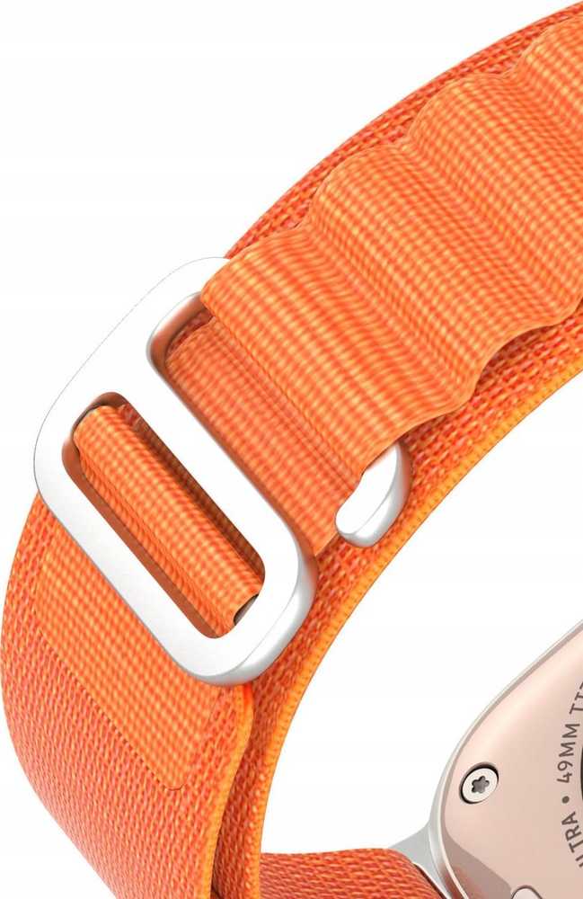 Sport apyrankė buckle for Apple Watch Ultra / 9 / 8 / 7 / 6 / SE / 5 / 4 / 3 / 2 / 1 (42, 44, 45, 49 mm) Dux Ducis Apyrankė GS Version - oranžinės spalvos