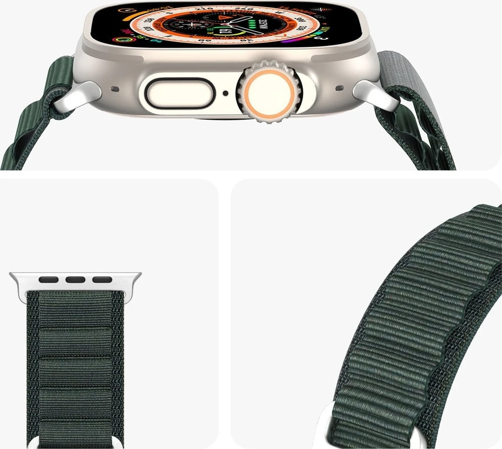 Sport apyrankė buckle for Apple Watch 9 / 8 / 7 / 6 / SE / 5 / 4 / 3 / 2 / 1 (41, 40, 38 mm) Dux Ducis Apyrankė GS Version - žalios spalvos