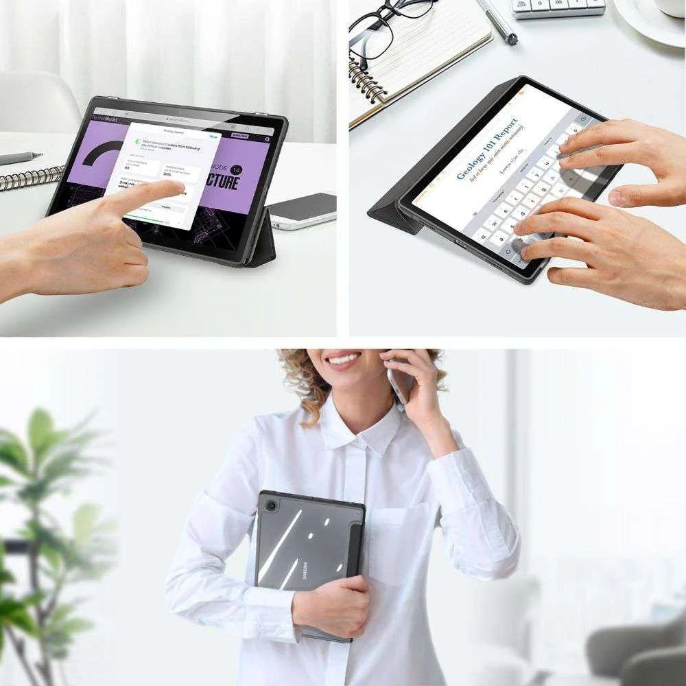 Dėklas Dux Ducis Toby Samsung X200/X205 Tab A8 10.5 2021 juodas