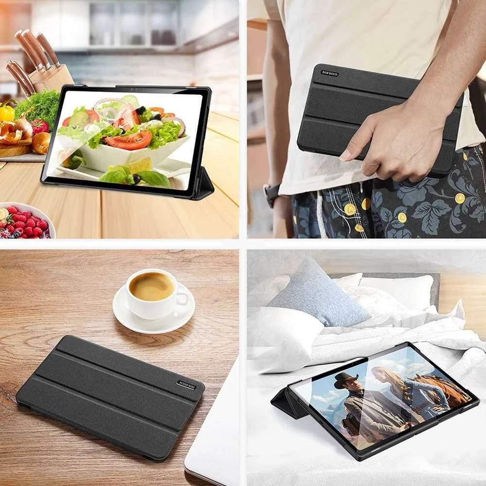 Dėklas Dux Ducis Domo Samsung X200/X205 Tab A8 10.5 2021 juodas