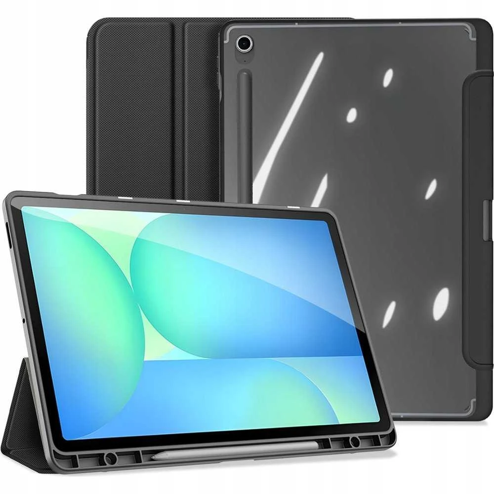 DUX DUCIS dėklas TOBY su pencil storage skirtas Samsung Galaxy Tab S10 FE Plus juodos spalvos