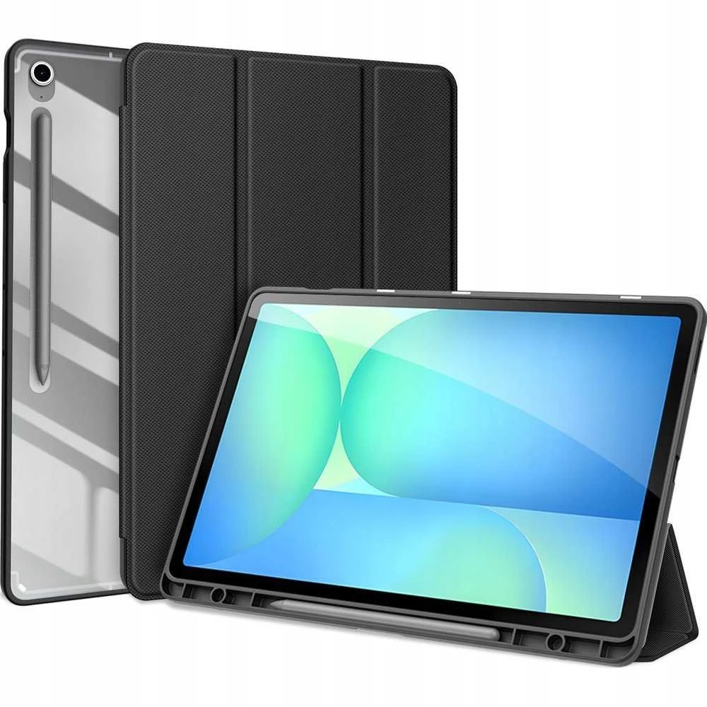 DUX DUCIS dėklas TOBY su pencil storage skirtas Samsung Galaxy Tab S10 FE Plus juodos spalvos