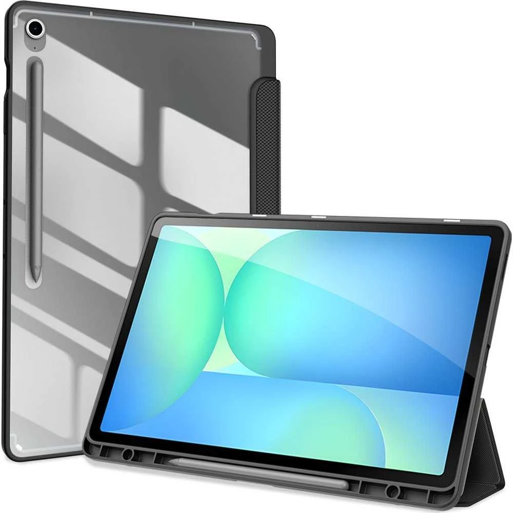 DUX DUCIS dėklas TOBY su pencil storage skirtas Samsung Galaxy Tab S10 FE Plus juodos spalvos