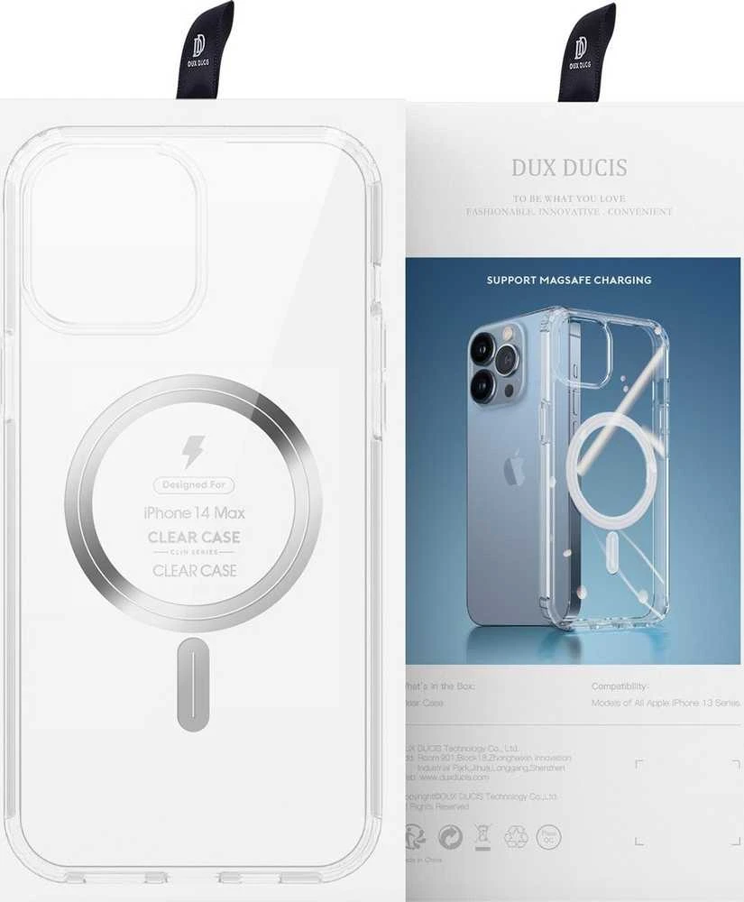 Dux Ducis Clin dėklas suderinamas su MagSafe, skirtas Apple iPhone 14 Plus, skaidrus