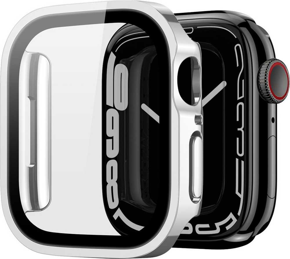LCD apsauginis stikliukas/dėklas Dux Ducis Hamo Apple Watch 45mm sidabrinis