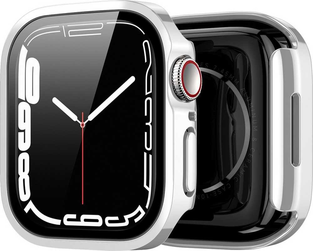 LCD apsauginis stikliukas/dėklas Dux Ducis Hamo Apple Watch 45mm sidabrinis