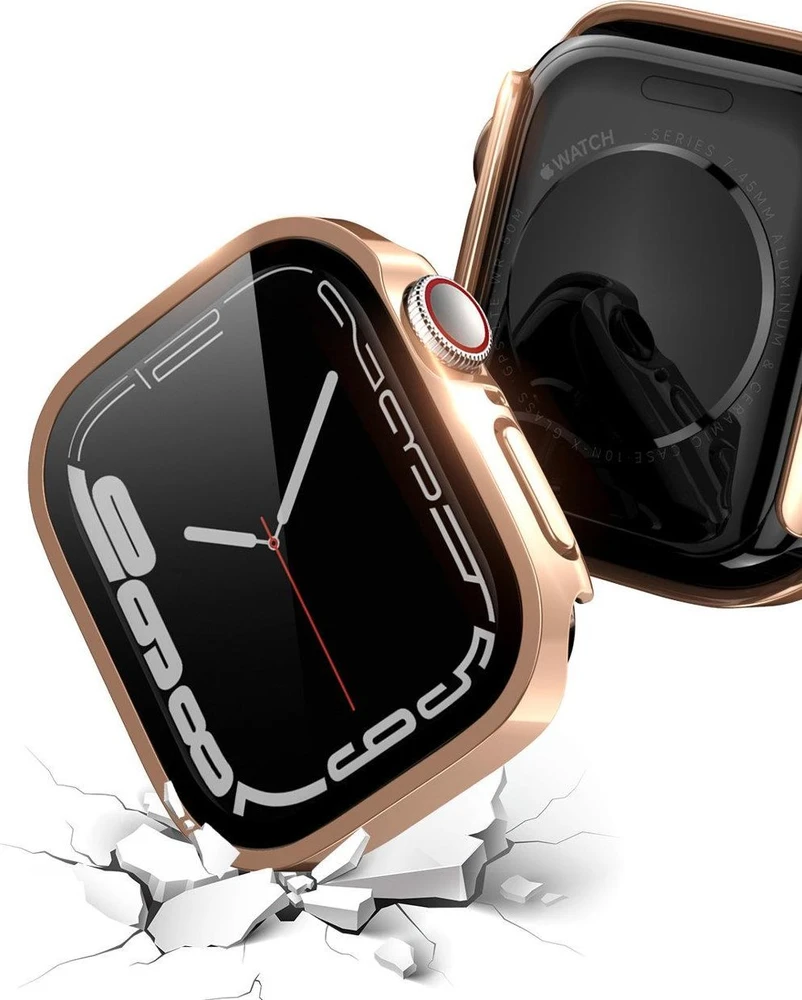 LCD apsauginis stikliukas/dėklas Dux Ducis Hamo Apple Watch 41mm rožinis