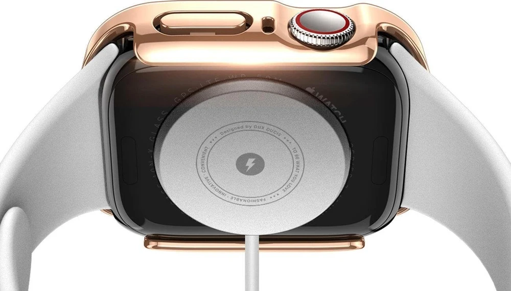 LCD apsauginis stikliukas/dėklas Dux Ducis Hamo Apple Watch 41mm rožinis