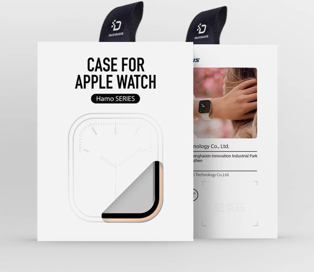 LCD apsauginis stikliukas/dėklas Dux Ducis Hamo Apple Watch 41mm rožinis
