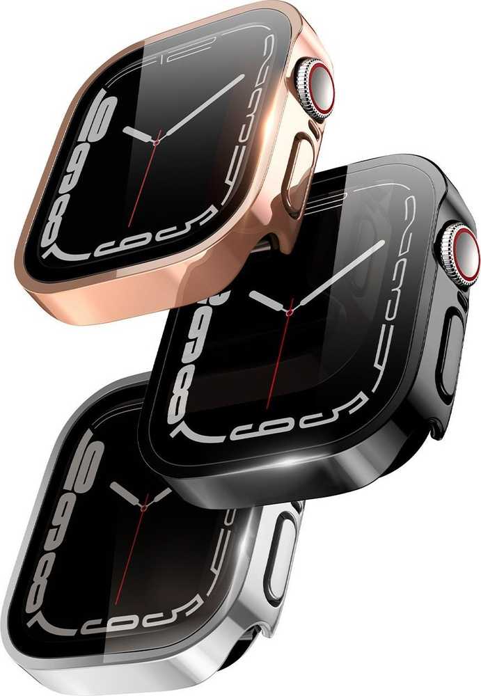 LCD apsauginis stikliukas/dėklas Dux Ducis Hamo Apple Watch 45mm sidabrinis
