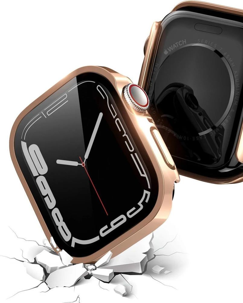 LCD apsauginis stikliukas/dėklas Dux Ducis Hamo Apple Watch 45mm rožinis